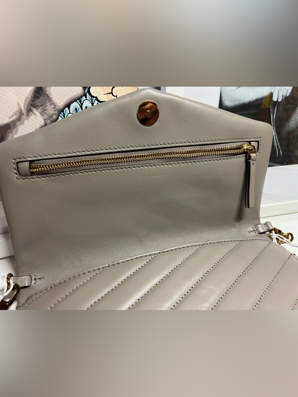 TORY BURCH Kira Chevron Clutch Shoulder Bag - Picture 6 of 8